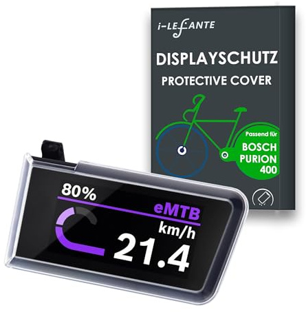 i-LEFANTE Custodia in TPU per Bosch Purion 400 - Copertura trasparente per computer bicicletta, antiurto, impermeabile, perfetta per display e-bike