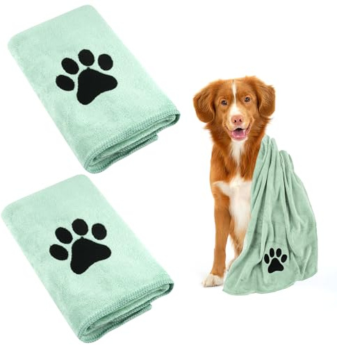 Hundehandtuch, 2 Stück Hundehandtuch Extra Saugfähig für Hunde Und Katzen