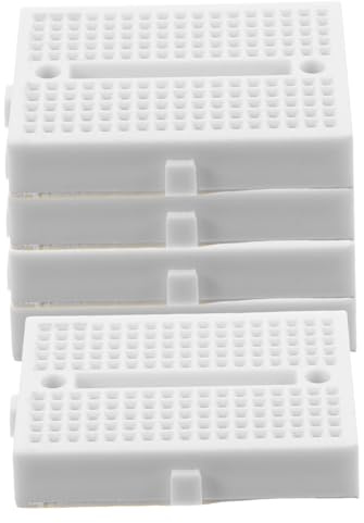 ABOOFAN 5pcs Mini Plaque D'essai Électronique Blanche en Plastique Design Perforé Unique pour Apprentissage et Projets DIY Électroniques Compacts