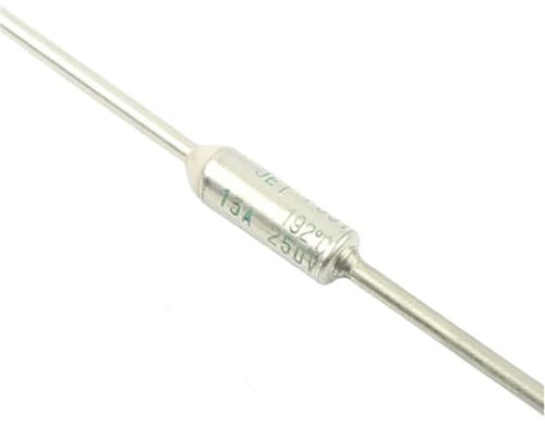 Thermosicherung, axiale Leitung, 192 C, 192 Grad, TF-Abschaltung, 15 A, 250 V, FTF-S Typ S192J, 5 Stück