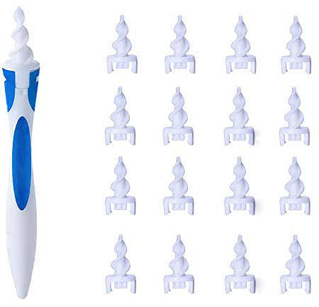 Ear Wax Remover, Q Grips Earwax Removal-Spiral Ear Wax Removal Tool, Reusable Earwax Removal Kit Safe Ear Cleaner with 16 Pcs Soft and Flexible Replaceme