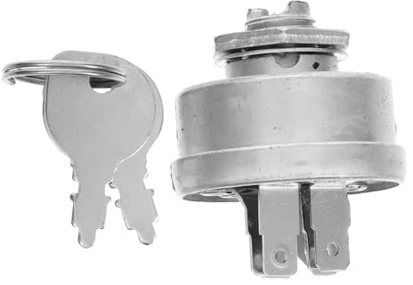 PRETYZOOM Interruttore di avvio del tosaerbate sostituzione dell'interruttore di accensione chiave di accensione dell'auto Starter di accensione da falciatrice rame Argento