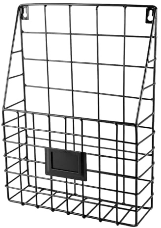 Générique Dokumentenhalter zur Wandmontage – Papier-Organizer für Wand – Korb aus Metall, modernes für Büro, Zuhause, Eingang, Badezimmer und
