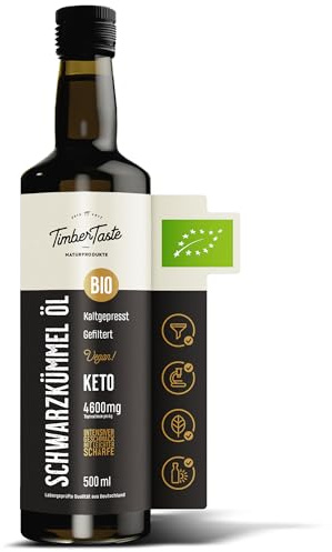 Schwarzkümmelöl bio gefiltert 500 ml – Ägyptisches Nigella Sativa Schwarzkümmel Öl – Kaltgepresst & Premium Qualität – Aus deutscher Ölmanufaktur