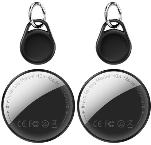 Android Smart Tag Tracker 2 Pack - Localizador Bluetooth Compatible con Google Find My Device App(Sólo Android),IP68,Buscador de Llaves/Equipaje/Billetera,Rastreador con Estuche Protector