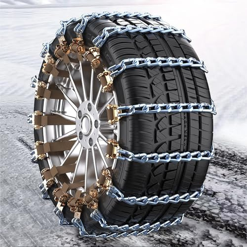 Torcarvh Schneeketten, Reifen Schneekette 10 Stück Anti Rutsch Schlamm Schnee Reifen Kette Winter Sicherheit Reifengürtel 165-265mm für Auto LKW SUV
