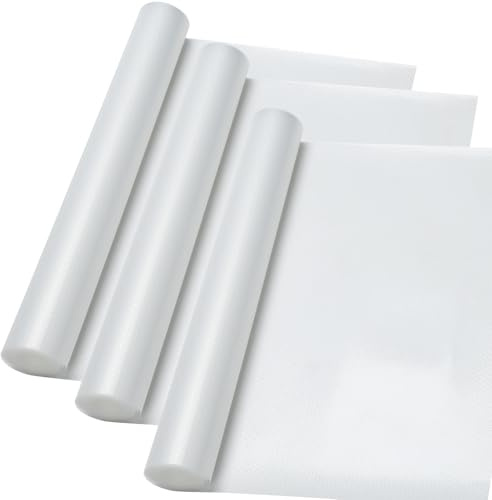 Peviasot Schubladenmatte 50x150cm, 3er Set Antirutschmatte, Schrankpapier abwaschbar, Zuschneidbare Folie, für Regale Schränke Schubladen Kühlschranke Hause Büro, Transparent