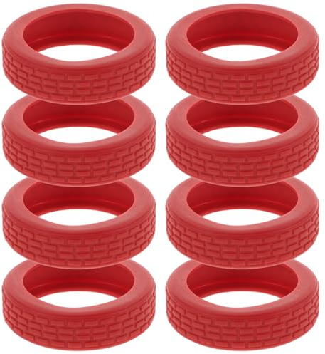 Baluue Copri Ruote e Installazione Facile per Valigie in Silicone 8 Protezione Antiscivolo Copertura Silenziosa per Viaggi e Trolley Rossi