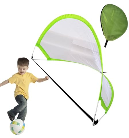 Scopo di calcio pieghevole per | Rete da allenamento portatile, per allenamento in giardino, con borsa per il trasporto, equipaggiamento