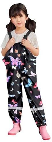 Generico Pantaloni Antipioggia Bambino, Tuta Da Pesca Per Bambini E Bambine Con Cartoni Animati Ideale Per I Più Piccoli Con Stivali Da Pesca E Pantaloni Con Bretelle
