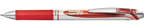 Pentel EnerGel XM BL77 Gelschreiber mit Druckmechanik, rot (12 Stück)