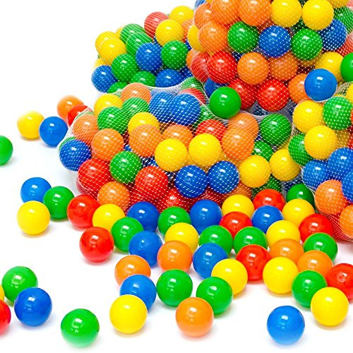 LittleTom 50 plastbollar 5,5 cm för bollgropar barn baby poolbollar flerfärgade