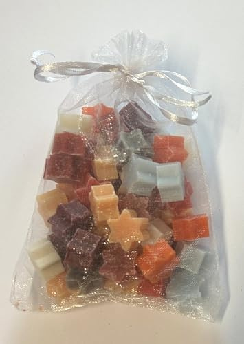 Sapone al latte di pecora Florex a forma di mini stella, 50 pezzi, in una bomboniera in sacchetto di organza.