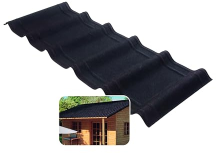 ONDUVILLA Dachplatten Bitumenwellplatten Dachsystem zum Verlegen-Dachmaterial wetterfest&langlebig–Für Carport,Gartenhaus,Schuppen&Vordach–7er Set (Anthrazit, 2,17 m²)
