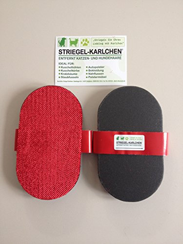 Striegel-Karlchen - Pet Hair Remover - Striegel - Rot - Tierhalter - Katzen, Hunde, Pferde