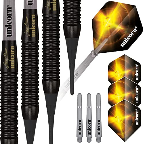 Unicorn Black Brass Gary Anderson Soft Dart, 18g