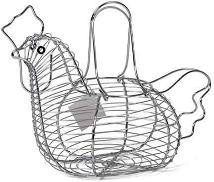 Gerimport Huevera de Acero Cromado Alice Medidas 35x18x26 cm