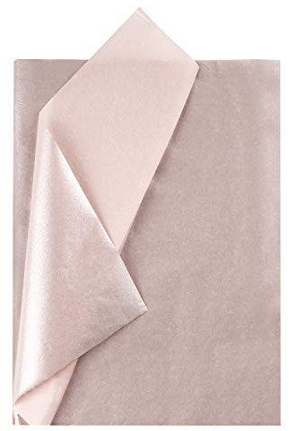 RUSPEPA Carta Velina Da Regalo - Carta Velina Metallizzata Oro Champagne Per Artigianato Fai-Da-Te, Sacchetti Per Confezioni - 50 X 70 cm - 25 Fogli