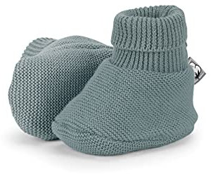 Sterntaler Unisex Baby GOTS Strick-Schuh, Grün, 15/16 EU