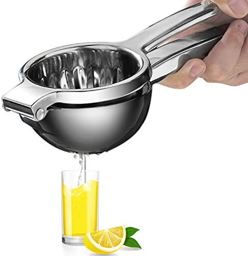 Zitronenpresse aus echtem Edelstahl, Zitronenpresse, Handpresse, strapazierfähig, manuell, Quetschpresse, Saft, Extraktor, Orangen-Limette, Grapefruitpresse