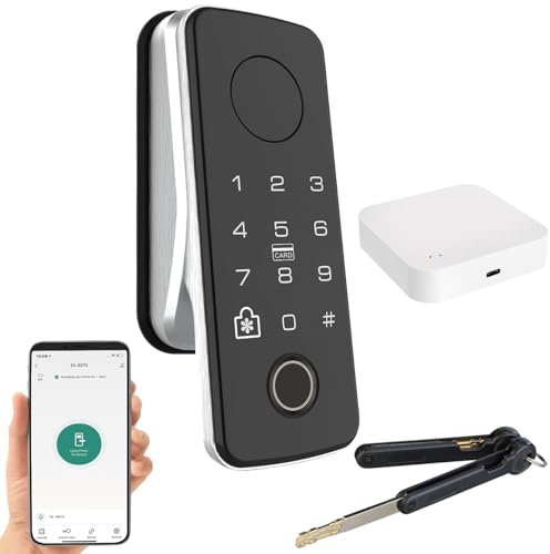 VisorTech ZigBee Türschloss: Motorbetriebener ZigBee-Schließzylinder mit WLAN-Gateway und App, IP55 (Elektronischer Tür Schließzylinder, Elektroschloss, Türöffner elektronisch)