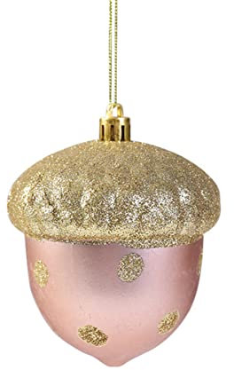 ZYWUOY Weihnachts-Tannenzapfen, 5 Stück Eichelkugel, Weihnachtsbaumschmuck, hängende Kugel, Heimbüro, Schule, Party, Basteln
