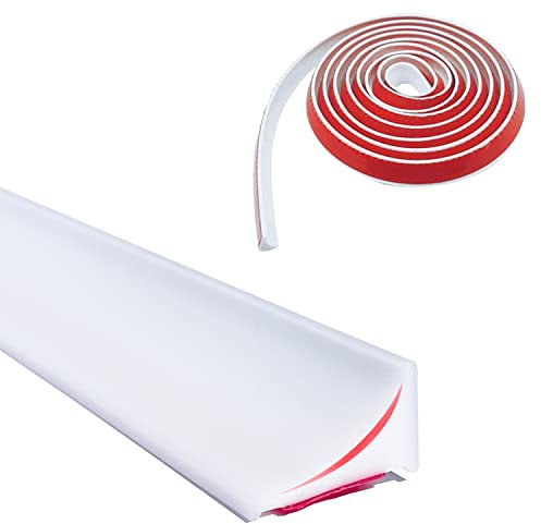 6M*20MM Borde Plato Barrera Agua Ducha, Embellecedor Copete Encimera Cocina, RetencióN Autoadhesiva, Barrera de Agua, Mantiene El Agua Dentro Del Umbral