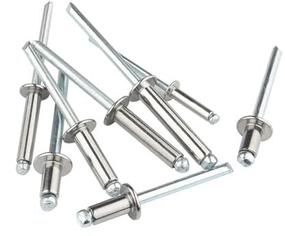 M2,4 M3,2 M4 M5 M6,4 304 Edelstahl Blindnieten Rundkopf Zugnieten Innensechskantschrauben Zugnieten for Kerndekoration (Size : M6.4 (10PCS), Color : 12mm)