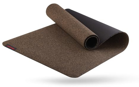 Fitness Matte Hybrid, sehr robust durch Oberfläche aus Kork und Naturkautschuk, auch zum Yoga geeignet