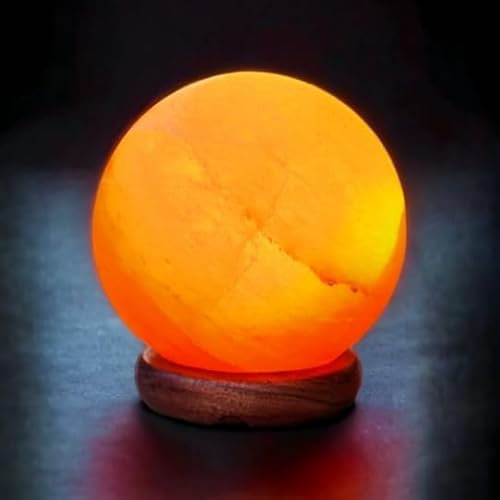 Saltbay Lampe de sel Himalaya Globe avec variateur de lumière Taille L