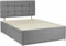 BEDS PLANET Adjustable Grey Chenille Divan King Size Bed Frame with 2 Suppertive Storage Drawers | Elegant King Size Bed Base with Stylish 20” Cube Headboard