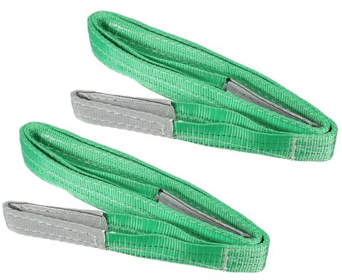 PATIKIL 2 x 6' Lift Strap, 2 Pack 4409lbs Lifting Slings Flat Eye to Eye, 2 Ply Polyester Webbing Lifting Moving Straps for Rigging Hoisting Gear, Green