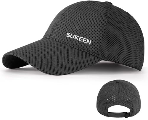 Sukeen Herren Baseballkappe 8 cm Verlängerte Krempe, Unisex Outdoor UV-Schutz Sonnenmütze, Soft Top Basecap mit Elastischem Gummiband, Herren Damen Leichte Baseball Cap(55-59 cm)