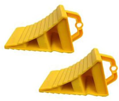 Generisch Unterlegkeile Mit Griffen, 2er-Pack Reifenschoner-Stopper, Geeignet Für Die Meisten Reifengrößen, Tragbarer Rutschfester Mehrzweck-Radstopper, Unterlegkeile Aus ABS-Gummi