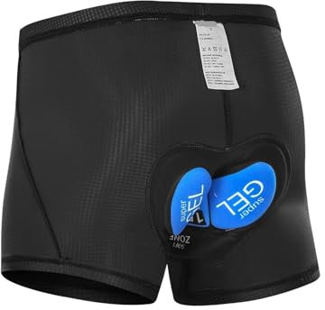 GOFDASY 20D Gel-Cushioned Cycling Shorts Shockproof Underwear for Road Bike MTB Mountain Men's Fully Breathable Cycling(A,M)
