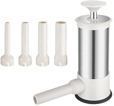 Zjyufy Sausage Stuffer Sausage Maker with 4 Option Size Filling Nozzles, Stainless Steel Homemade Sausage Maker Machine for Family Gatherings