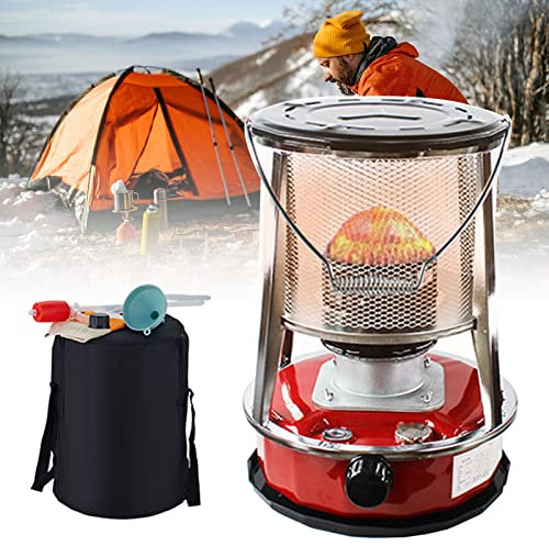 BomDog Estufa de Queroseno, Estufas de Camping Portátil con Bolsa de Almacenamiento, Estufa de Parafina para la Calefacción/Black/4.6L