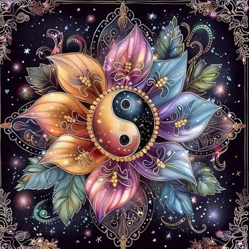 Huacan Diamond Painting Mandala Eckige Steine Erwachsene AB Diamant Paintings Bilder Voll Drill Malerei für Home Wall Decor Bild Größe 30x30cm