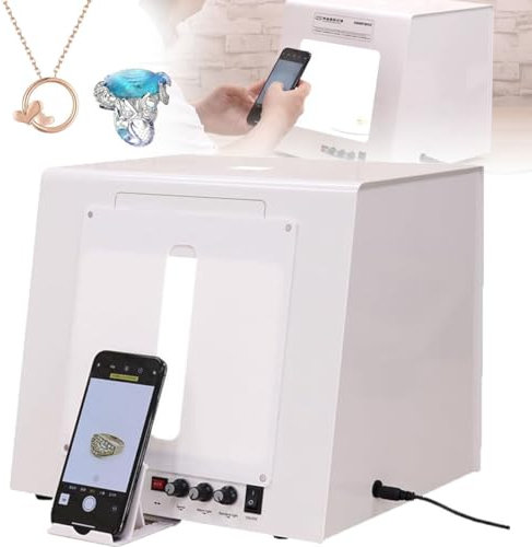 Smart Photography Skivspelare,Fotostudio Fotografi Ljuslåda Softbox Dimbar Roterande Skivspelare För Smycken Fotografi 3D-skanning(30cm)