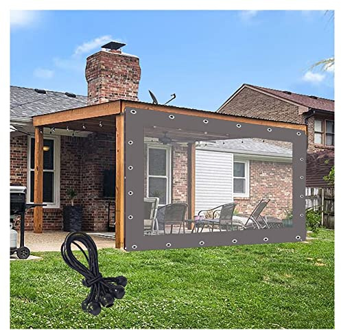 ClearTarpaulin - Cubierta impermeable transparente para pérgola y cenador, paneles laterales resistentes al desgarro, toldo para exteriores, tamaño personalizado, 3,1 x 3,1 m, protección duradera