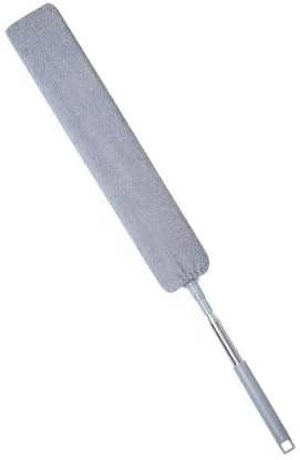 Grey Dusting Microfibre Wand, Washable Gap Dust Brush Long Duster with Extendable Pole for Under Fridges, Furniture, Couch, Stove Oven Door