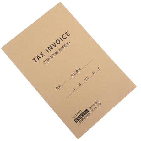 NAMOARLY Libro de Facturas Fiscales en Inglés 2 Partes, Talonario de Recibos para Pequeñas Empresas 100 Páginas, Formulario de Factura para Registro y Control de Pedidos en Comercio