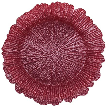 ChargeIt by Jay Reef Glass Charger Plate, Pink