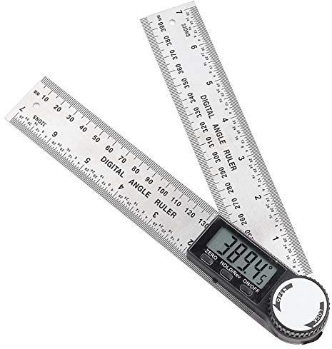 Goniometro Digitale, Righello Digitale Inclinometro Righello in Acciaio Inossidabile, Misura dell'Angolo 0-360 °