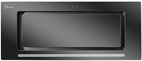 Gurari GCH 217 Hotte Intégrée Groupe filtrant,1000 m³/h, 70 cm,Evacuation,3 Vitesses,LED Eclairage,Noir Verre,Télécommande, TouchControl, hotte aspirante intégrée,Hotte aspirante de plafond,encastrée