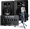 M-Audio Recording, Streaming and Podcasting Bundle – M-Track Duo USB Audio Interface, BX4 Stereo Speakers and Marantz MPM-1000 Condenser
