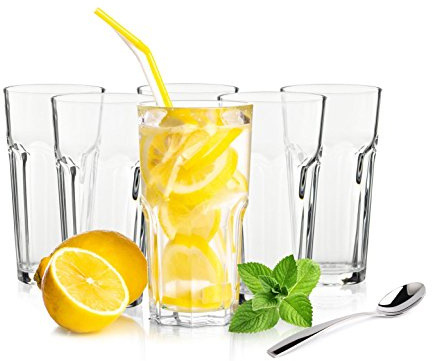 Sendez 6 Cocktailgläser 420ml Longdrinkgläser Kaffeegläser Caipirinha Gläser Trinkgläser Saftgläser