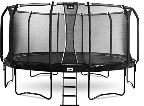 Salta First Class - Trampolin mit Sicherheitsnetz und Leiter - Rund - ⌀251/305/366/427/487cm - Schwarz/Grün