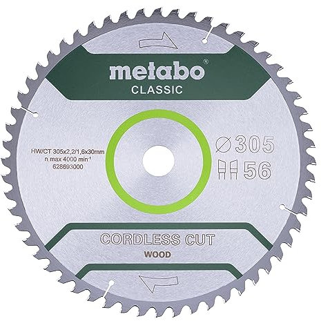 Metabo Sägeblatt cordless cut wood - classic, 305x2,2/1,6x30 Z56 WZ 5°