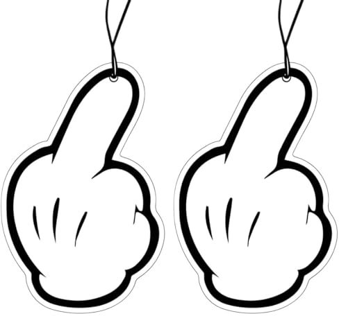 PSOWQ Mittelfinger Duftbaum Auto Lustig Mouse, Duftspender, Tuning, Car Air Freshener, Duftanhänger Set 2 Stück